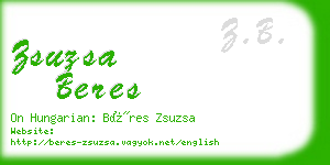 zsuzsa beres business card